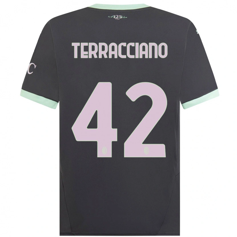 Danxen Barn Filippo Terracciano #42 Grå Tredje Sett Drakt Trøye 2024/25 Skjorter T-Skjorte