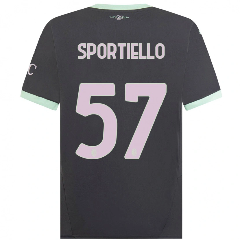 Danxen Barn Marco Sportiello #57 Grå Tredje Sett Drakt Trøye 2024/25 Skjorter T-Skjorte
