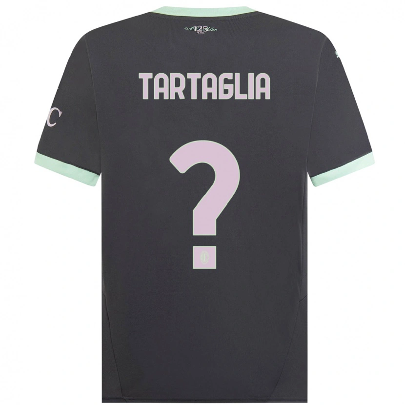 Danxen Barn Edoardo Tartaglia #0 Grå Tredje Sett Drakt Trøye 2024/25 Skjorter T-Skjorte