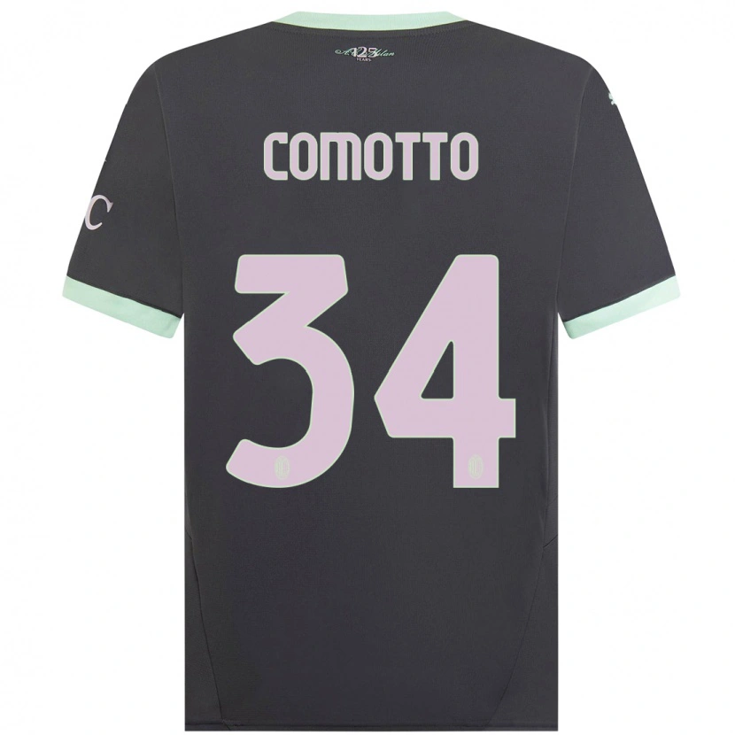 Danxen Barn Christian Comotto #34 Grå Tredje Sett Drakt Trøye 2024/25 Skjorter T-Skjorte