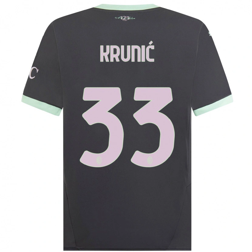 Danxen Barn Rade Krunic #33 Grå Tredje Sett Drakt Trøye 2024/25 Skjorter T-Skjorte
