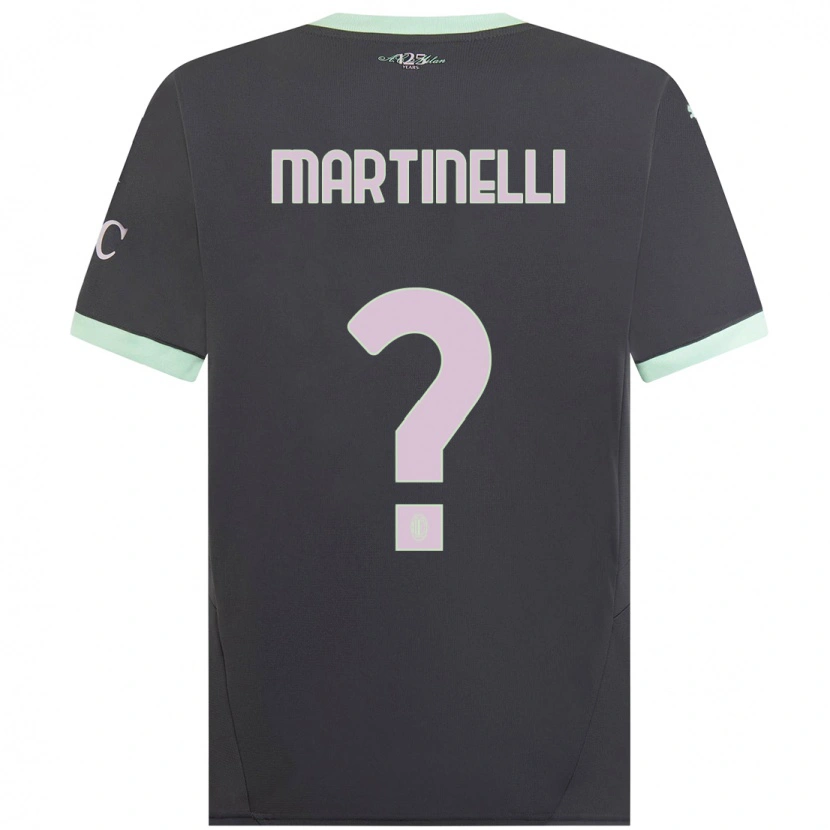 Danxen Barn Riccardo Martinelli #0 Grå Tredje Sett Drakt Trøye 2024/25 Skjorter T-Skjorte