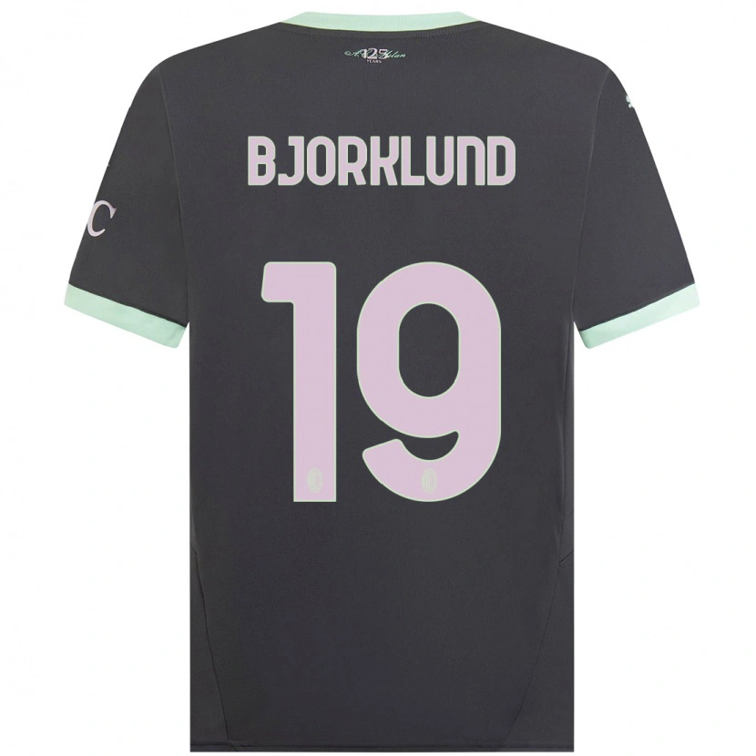 Danxen Barn Lukas Bjorklund #19 Grå Tredje Sett Drakt Trøye 2024/25 Skjorter T-Skjorte