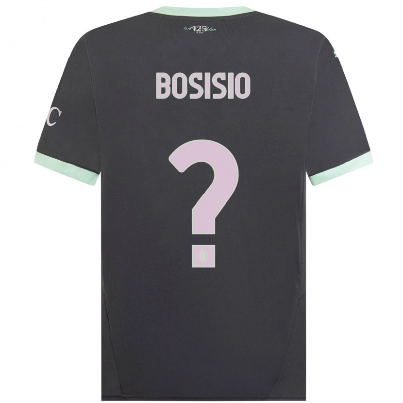 Danxen Barn Josue Bosisio #0 Grå Tredje Sett Drakt Trøye 2024/25 Skjorter T-Skjorte