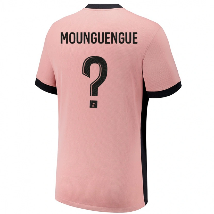 Danxen Barn Pierre Mounguengue #0 Rust Rosa Tredje Sett Drakt Trøye 2024/25 Skjorter T-Skjorte