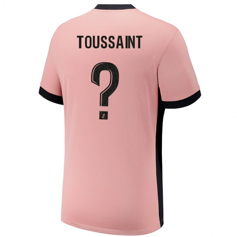 Danxen Barn Océane Toussaint #0 Rust Rosa Tredje Sett Drakt Trøye 2024/25 Skjorter T-Skjorte