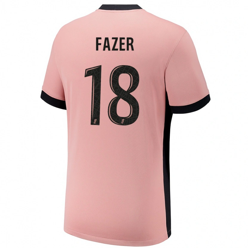 Danxen Barn Laurina Fazer #18 Rust Rosa Tredje Sett Drakt Trøye 2024/25 Skjorter T-Skjorte