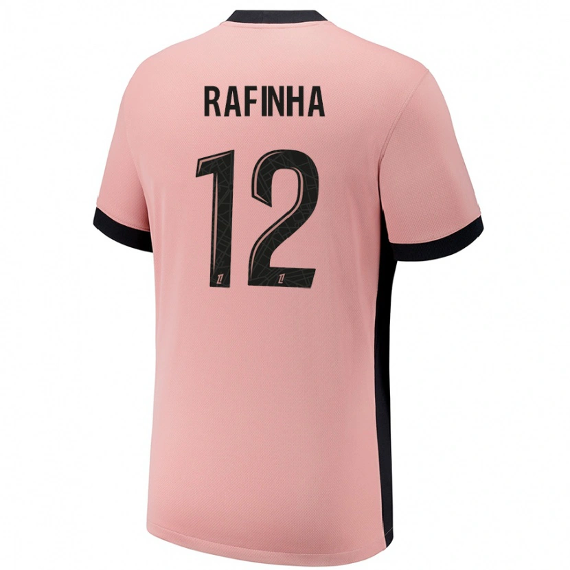 Danxen Barn Rafinha #12 Rust Rosa Tredje Sett Drakt Trøye 2024/25 Skjorter T-Skjorte