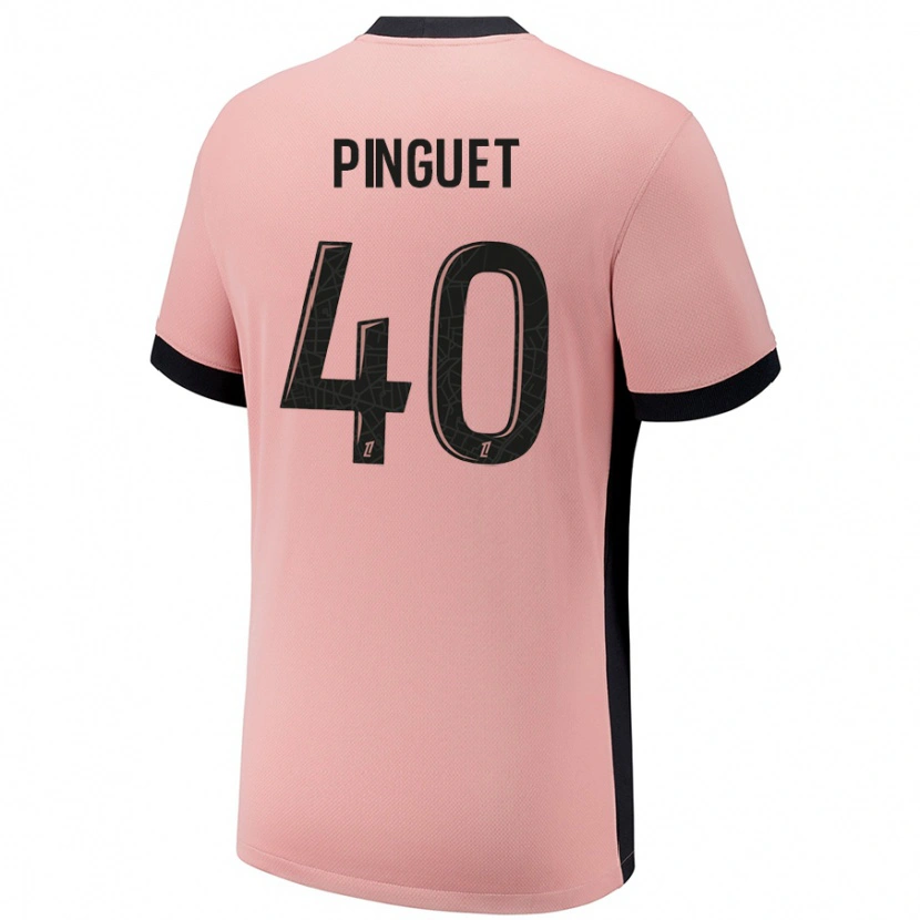Danxen Barn Alice Pinguet #40 Rust Rosa Tredje Sett Drakt Trøye 2024/25 Skjorter T-Skjorte