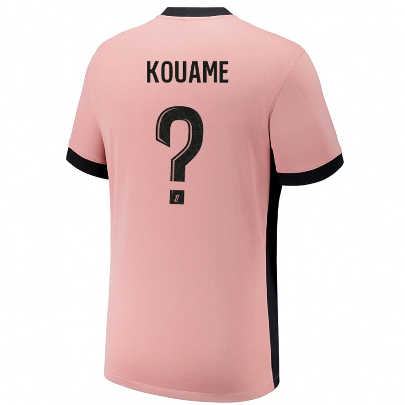 Danxen Barn Kelly Kouame #0 Rust Rosa Tredje Sett Drakt Trøye 2024/25 Skjorter T-Skjorte