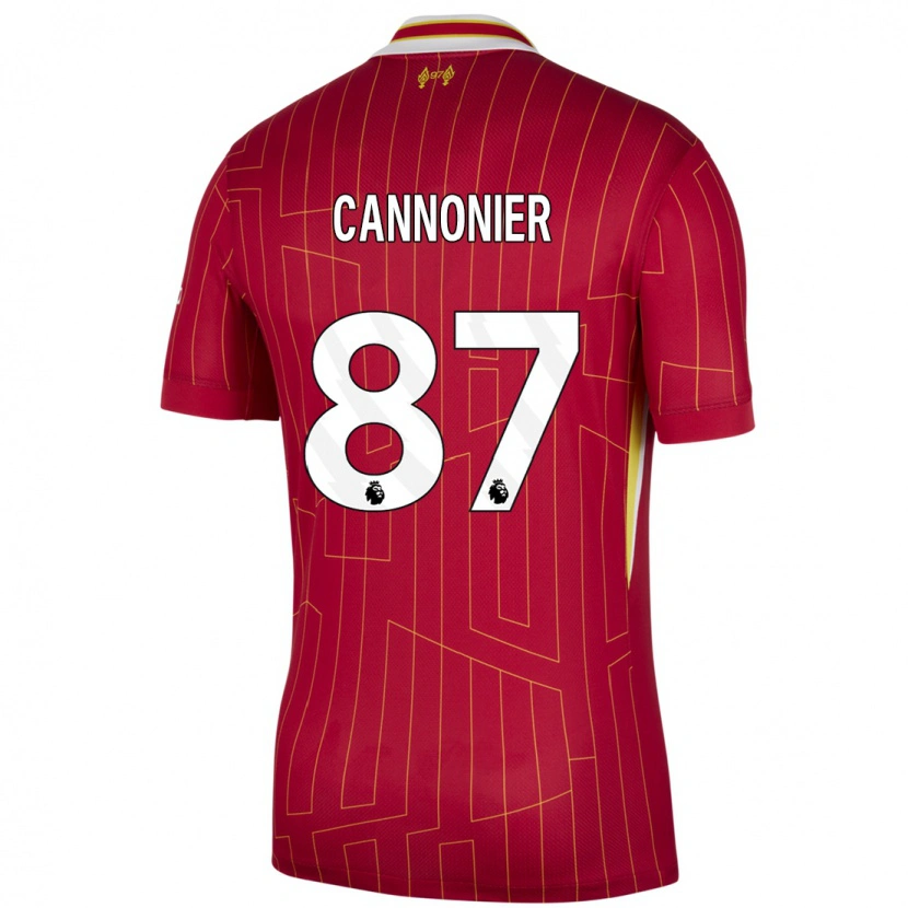 Danxen Mann Oakley Cannonier #87 Rød Gul Hvit Hjemmetrøye Drakt Trøye 2024/25 Skjorter T-Skjorte