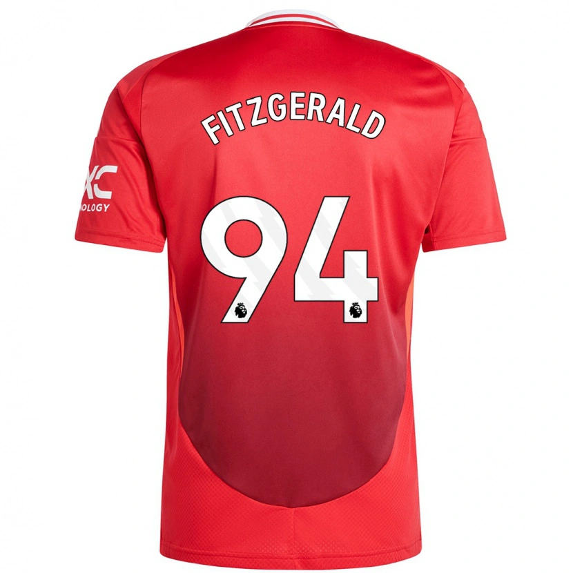 Danxen Mann Jayce Fitzgerald #94 Knallrødt Hjemmetrøye Drakt Trøye 2024/25 Skjorter T-Skjorte