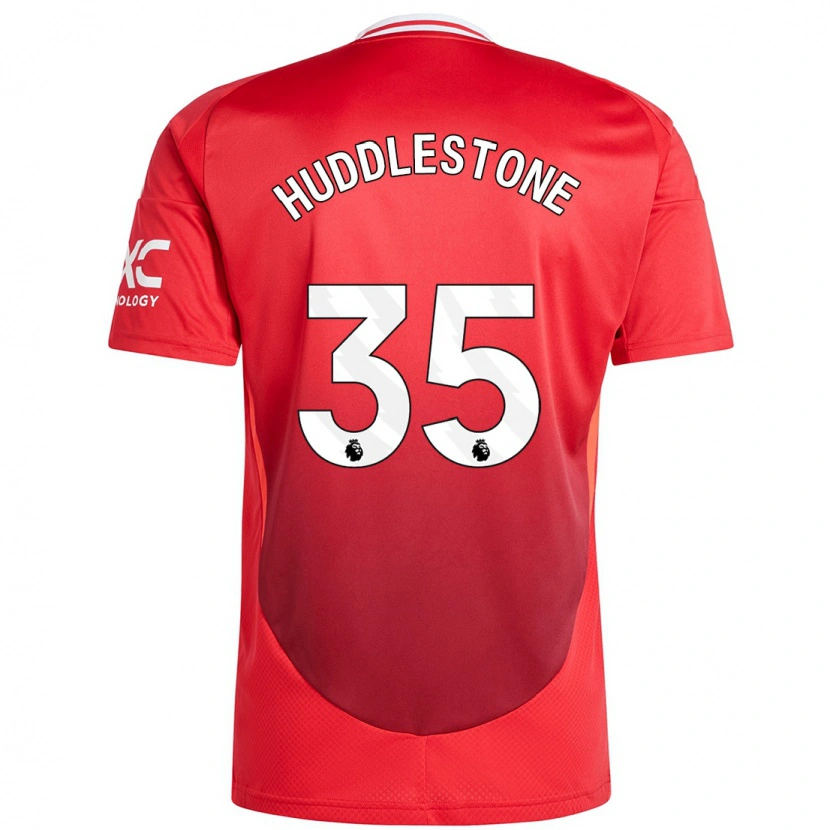Danxen Mann Tom Huddlestone #35 Knallrødt Hjemmetrøye Drakt Trøye 2024/25 Skjorter T-Skjorte