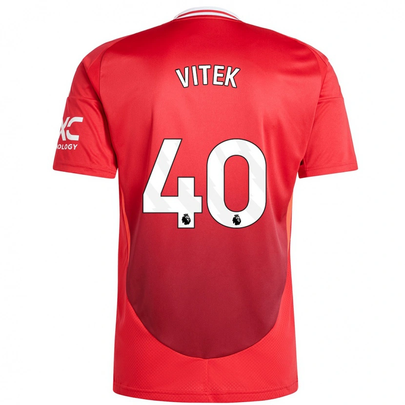 Danxen Mann Radek Vitek #40 Knallrødt Hjemmetrøye Drakt Trøye 2024/25 Skjorter T-Skjorte