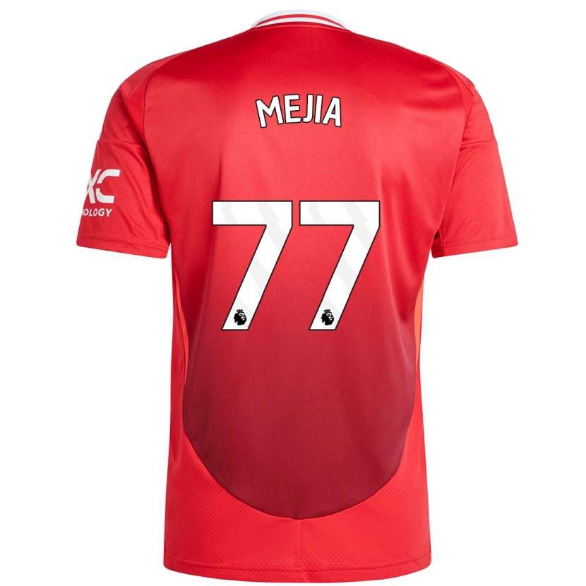 Danxen Mann Mateo Mejia #77 Knallrødt Hjemmetrøye Drakt Trøye 2024/25 Skjorter T-Skjorte