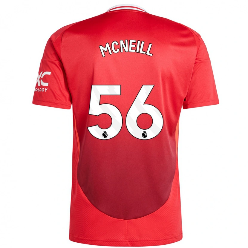 Danxen Mann Charlie Mcneill #56 Knallrødt Hjemmetrøye Drakt Trøye 2024/25 Skjorter T-Skjorte