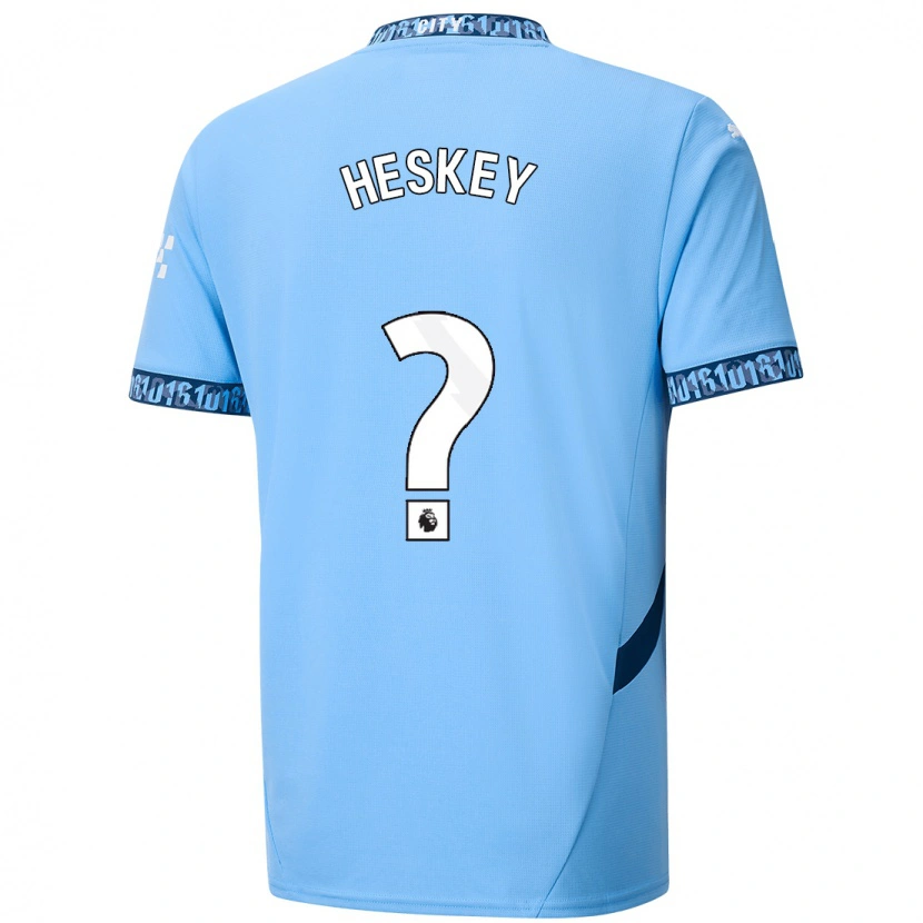 Danxen Mann Reigan Heskey #0 Marineblå Hjemmetrøye Drakt Trøye 2024/25 Skjorter T-Skjorte