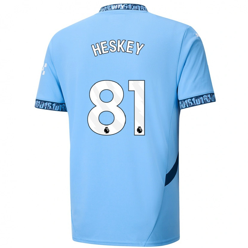Danxen Mann Jaden Heskey #81 Marineblå Hjemmetrøye Drakt Trøye 2024/25 Skjorter T-Skjorte