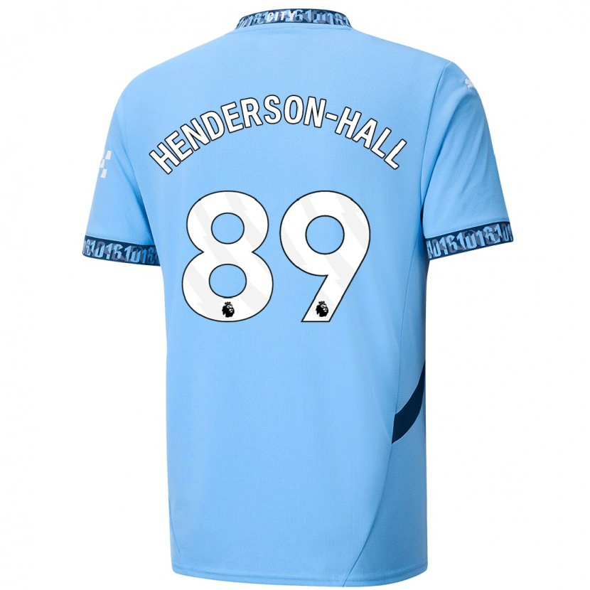 Danxen Mann Matty Henderson-Hall #89 Marineblå Hjemmetrøye Drakt Trøye 2024/25 Skjorter T-Skjorte