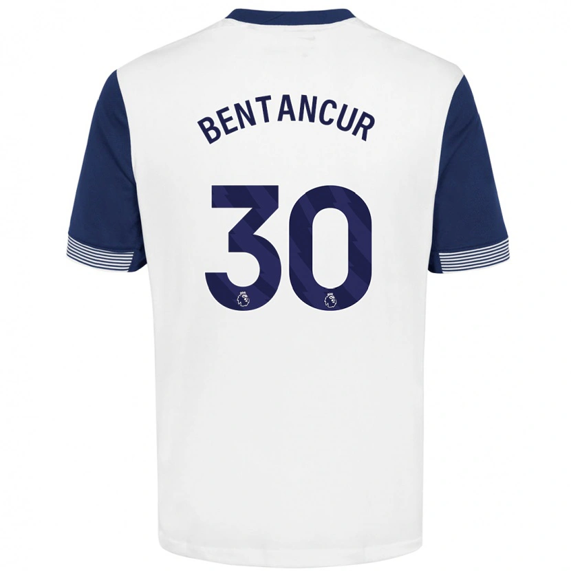 Danxen Mann Rodrigo Bentancur #30 Hvit Blå Hjemmetrøye Drakt Trøye 2024/25 Skjorter T-Skjorte