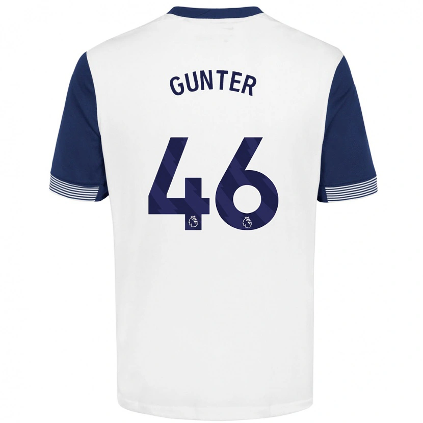 Danxen Mann Luca Gunter #46 Hvit Blå Hjemmetrøye Drakt Trøye 2024/25 Skjorter T-Skjorte