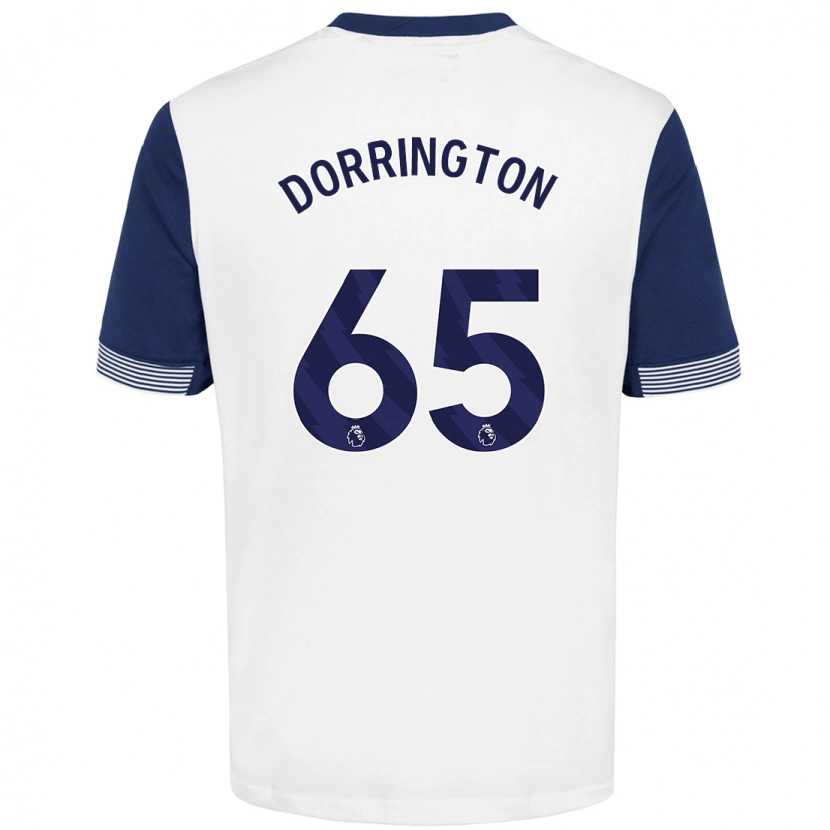Danxen Mann Alfie Dorrington #65 Hvit Blå Hjemmetrøye Drakt Trøye 2024/25 Skjorter T-Skjorte