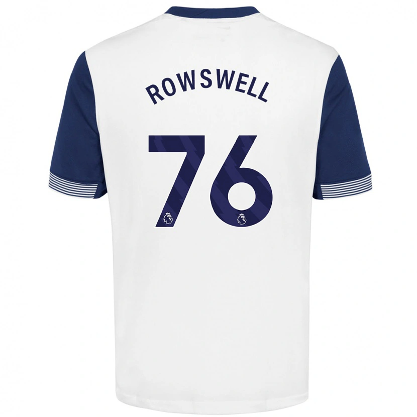 Danxen Mann James Rowswell #76 Hvit Blå Hjemmetrøye Drakt Trøye 2024/25 Skjorter T-Skjorte