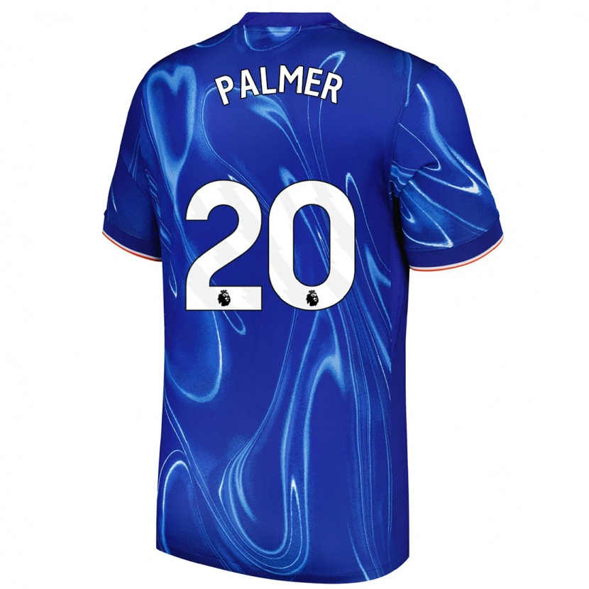 Danxen Mann Cole Palmer #20 Blå Hvit Hjemmetrøye Drakt Trøye 2024/25 Skjorter T-Skjorte