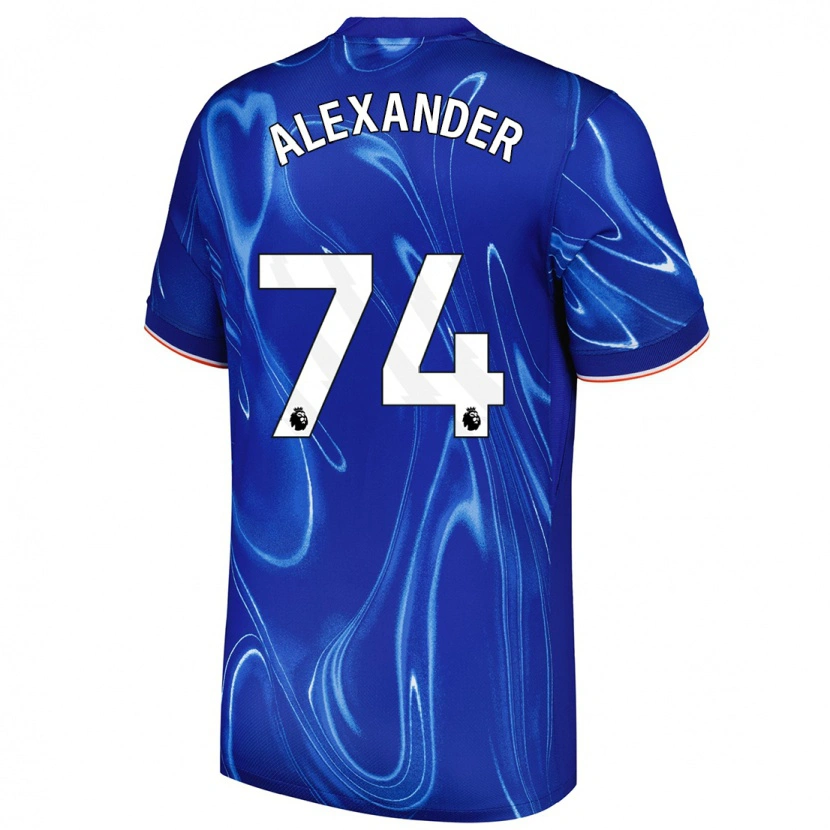 Danxen Mann Reiss-Alexander Russell-Denny #74 Blå Hvit Hjemmetrøye Drakt Trøye 2024/25 Skjorter T-Skjorte