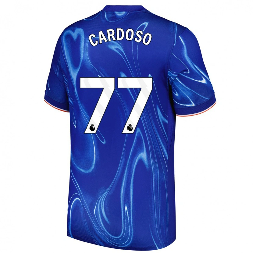Danxen Mann Leo Cardoso #77 Blå Hvit Hjemmetrøye Drakt Trøye 2024/25 Skjorter T-Skjorte