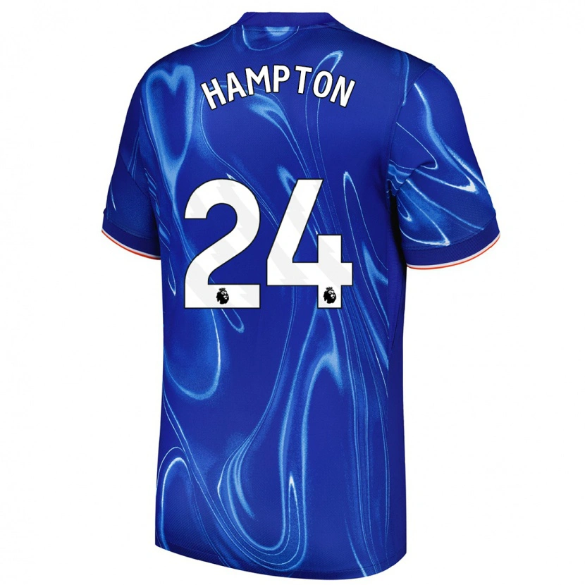 Danxen Mann Hannah Hampton #24 Blå Hvit Hjemmetrøye Drakt Trøye 2024/25 Skjorter T-Skjorte