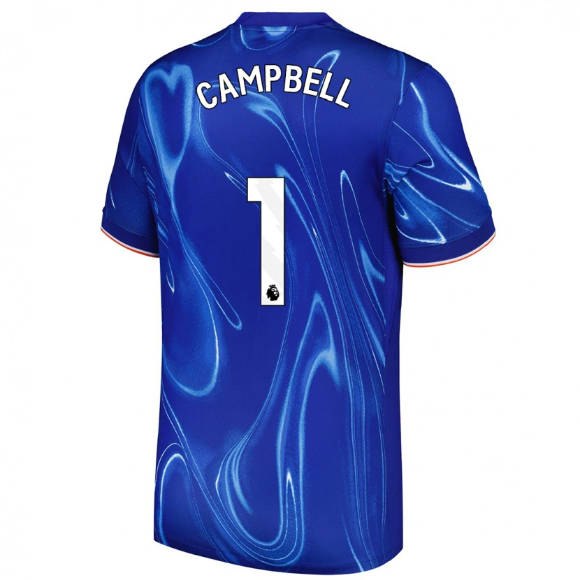 Danxen Mann Luke Campbell #1 Blå Hvit Hjemmetrøye Drakt Trøye 2024/25 Skjorter T-Skjorte