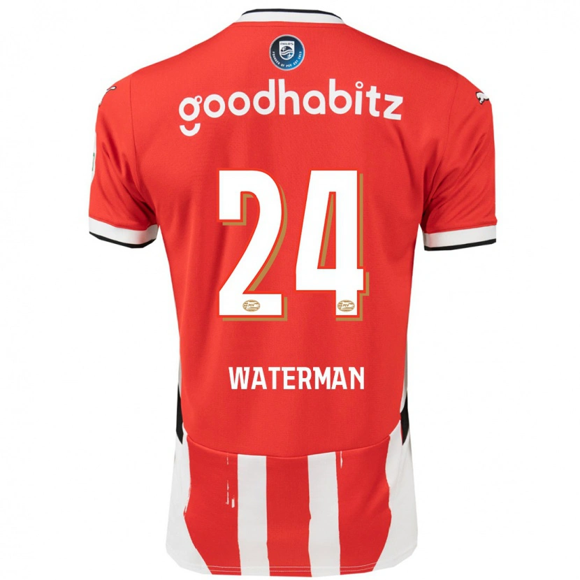 Danxen Mann Boy Waterman #24 Rød Hvit Hjemmetrøye Drakt Trøye 2024/25 Skjorter T-Skjorte