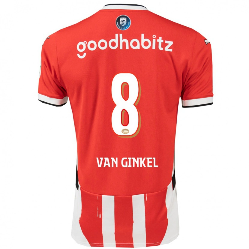 Danxen Mann Marco Van Ginkel #8 Rød Hvit Hjemmetrøye Drakt Trøye 2024/25 Skjorter T-Skjorte