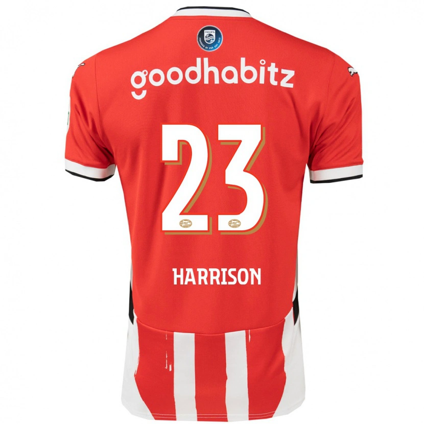 Danxen Mann Amy Harrison #23 Rød Hvit Hjemmetrøye Drakt Trøye 2024/25 Skjorter T-Skjorte