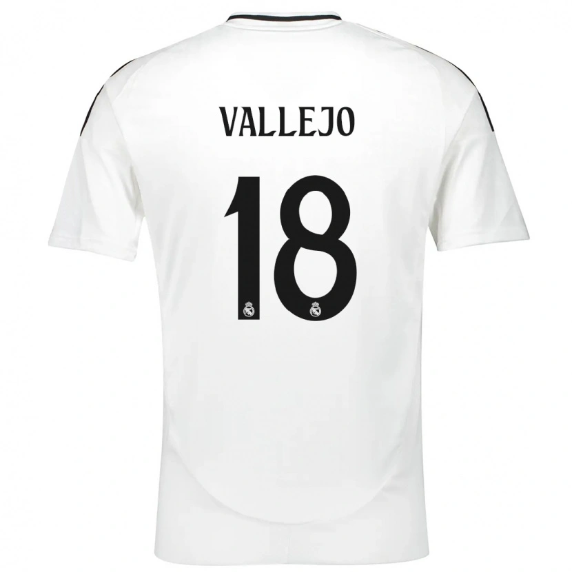 Danxen Mann Jesús Vallejo #18 Hvit Hjemmetrøye Drakt Trøye 2024/25 Skjorter T-Skjorte