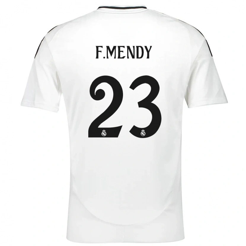 Danxen Mann Ferland Mendy #23 Hvit Hjemmetrøye Drakt Trøye 2024/25 Skjorter T-Skjorte
