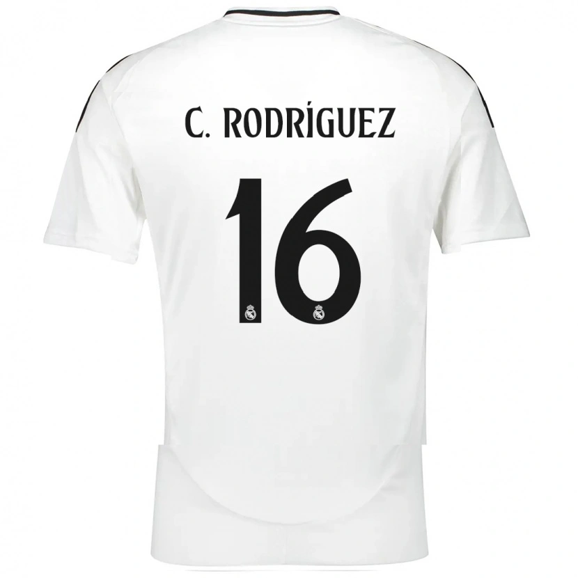 Danxen Mann Carlos Rodríguez #16 Hvit Hjemmetrøye Drakt Trøye 2024/25 Skjorter T-Skjorte