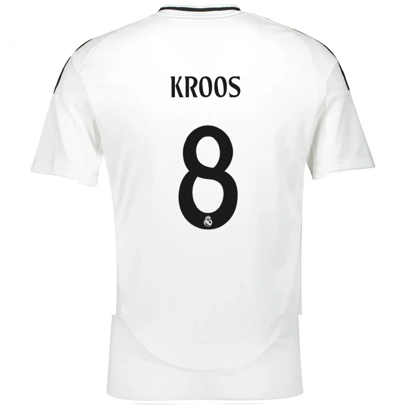 Danxen Mann Toni Kroos #8 Hvit Hjemmetrøye Drakt Trøye 2024/25 Skjorter T-Skjorte