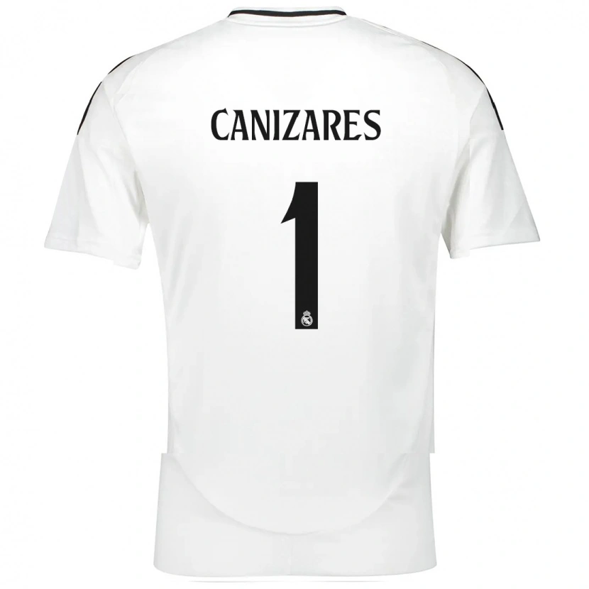 Danxen Mann Lucas Cañizares #1 Hvit Hjemmetrøye Drakt Trøye 2024/25 Skjorter T-Skjorte