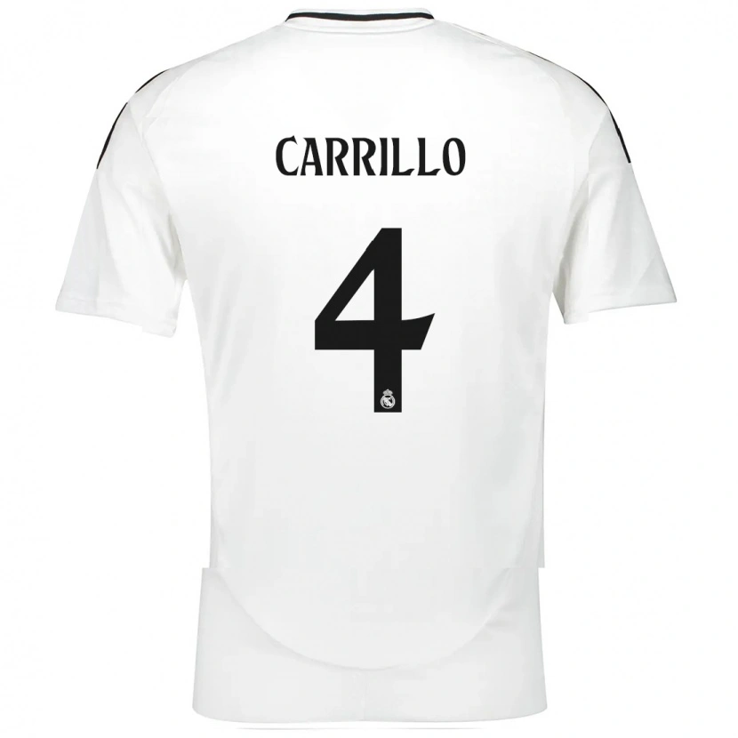 Danxen Mann Álvaro Carrillo #4 Hvit Hjemmetrøye Drakt Trøye 2024/25 Skjorter T-Skjorte