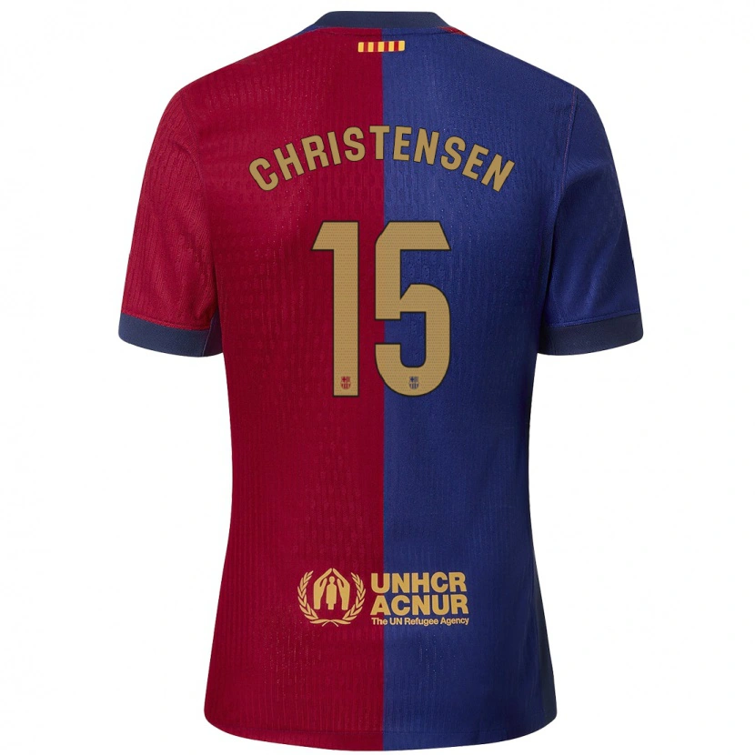 Danxen Mann Andreas Christensen #15 Blå Rød Hjemmetrøye Drakt Trøye 2024/25 Skjorter T-Skjorte
