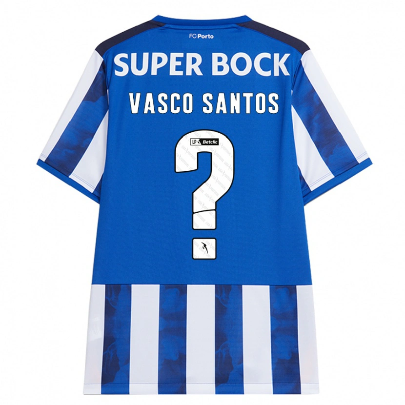 Danxen Mann Vasco Santos #0 Blå Hvit Hjemmetrøye Drakt Trøye 2024/25 Skjorter T-Skjorte