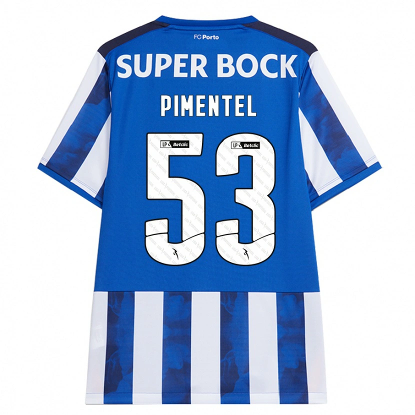 Danxen Mann Eric Pimentel #53 Blå Hvit Hjemmetrøye Drakt Trøye 2024/25 Skjorter T-Skjorte