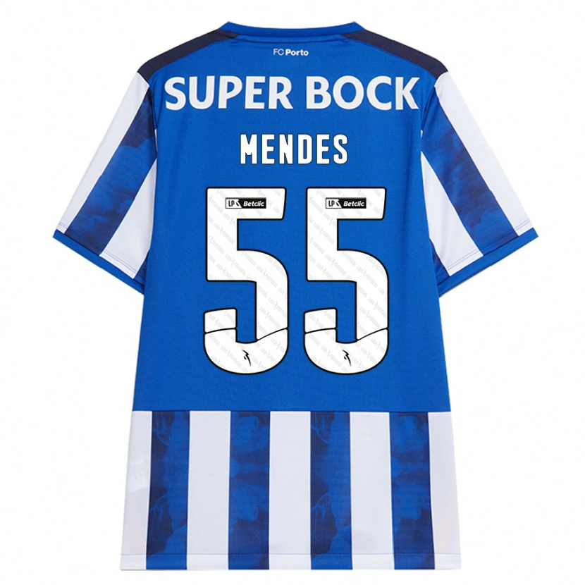 Danxen Mann João Mendes #55 Blå Hvit Hjemmetrøye Drakt Trøye 2024/25 Skjorter T-Skjorte