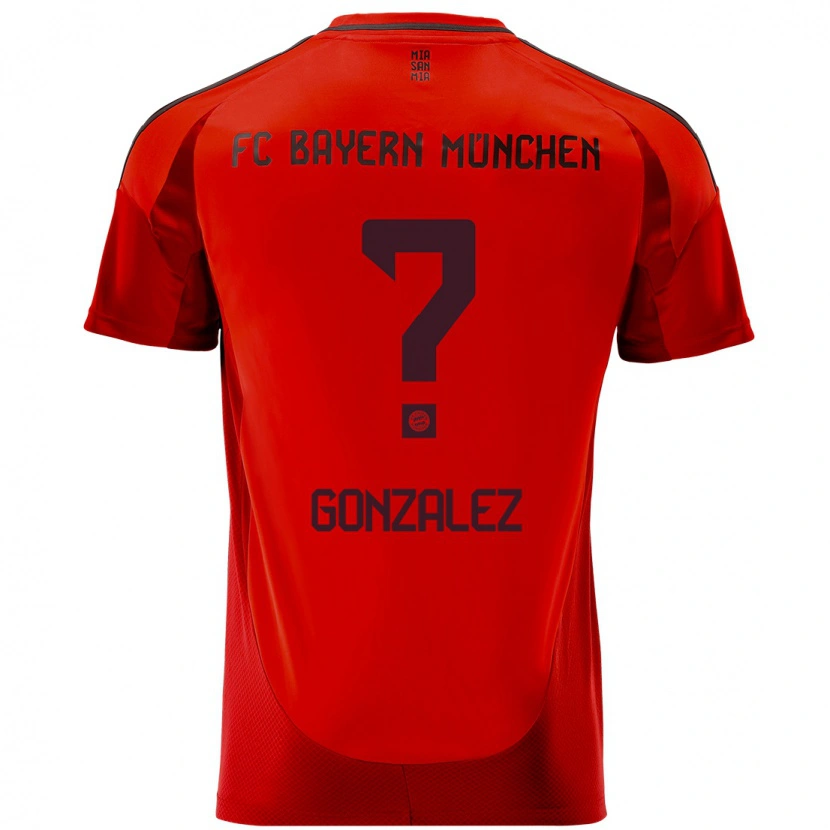 Danxen Mann Gabriel Gonzalez #0 Rød Hjemmetrøye Drakt Trøye 2024/25 Skjorter T-Skjorte