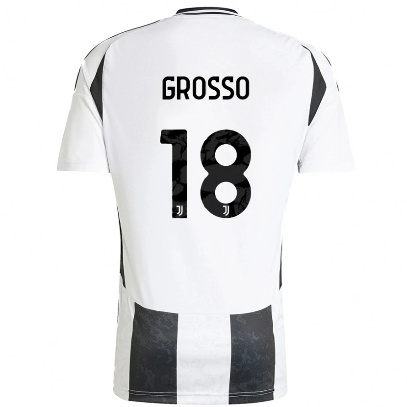 Danxen Mann Filippo Grosso #18 Hvit Svart Hjemmetrøye Drakt Trøye 2024/25 Skjorter T-Skjorte