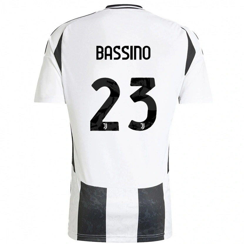 Danxen Mann Alessandro Bassino #23 Hvit Svart Hjemmetrøye Drakt Trøye 2024/25 Skjorter T-Skjorte