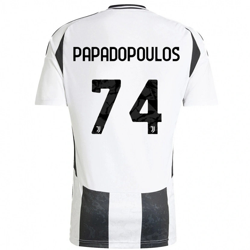 Danxen Mann Christos Papadopoulos #74 Hvit Svart Hjemmetrøye Drakt Trøye 2024/25 Skjorter T-Skjorte