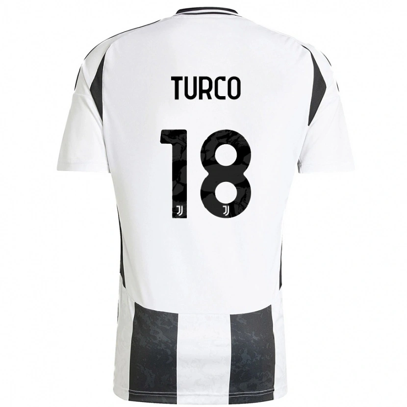 Danxen Mann Nicolo Turco #18 Hvit Svart Hjemmetrøye Drakt Trøye 2024/25 Skjorter T-Skjorte